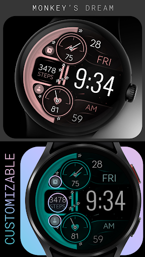 Android application Digital Rose Gold 2 watch face screenshort