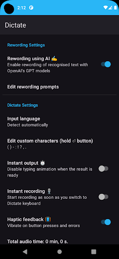 Dictate Keyboard (Whisper AI) 3