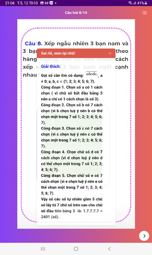 Android application Bộ TN chương 8- Toán 10 KNTT screenshort