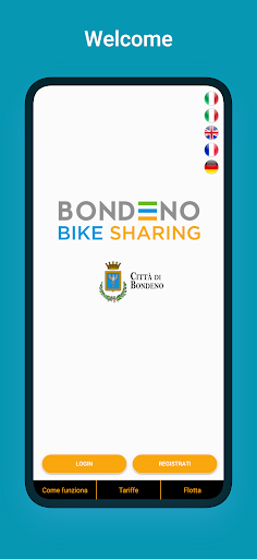 Android application Bondeno-Bike screenshort