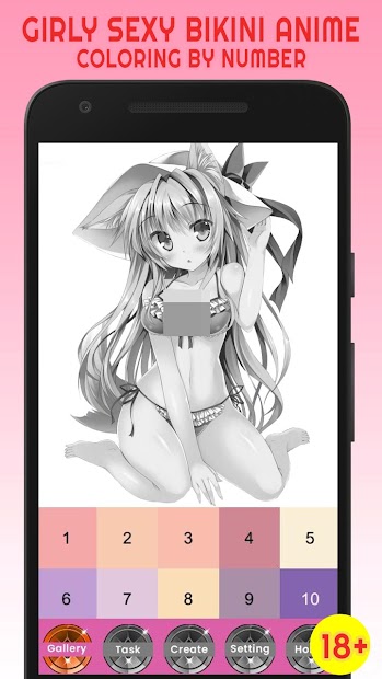 Imágen 6 Sexy Girl Bikini Anime Color By Number - Pixel Art android