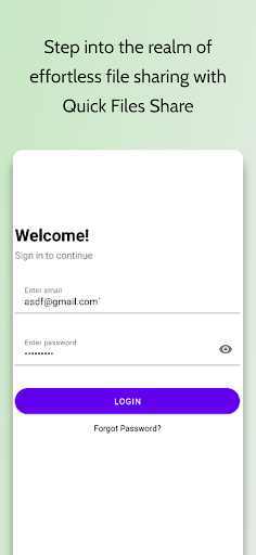 Android application QuickFileShare screenshort