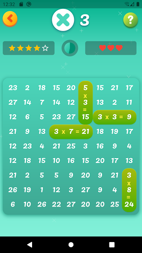 Calcache, math challenges Screen 2