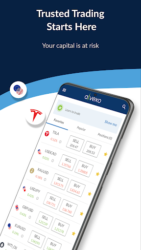 Alvexo Online Trading Platform Screen 2