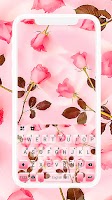 screenshot of Pink Rose Romance Keyboard Bac