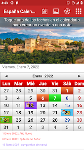 España Calendario 2022