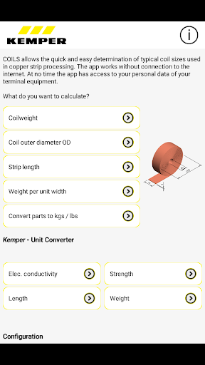 KEMPER COILS-App Screen 2