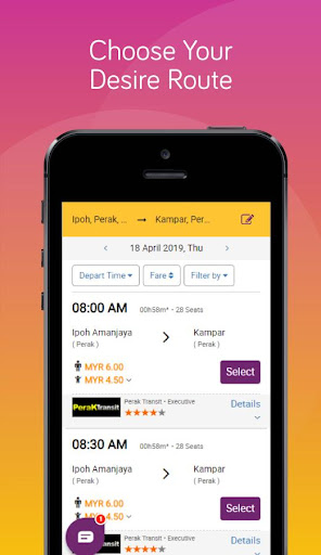 Perak Transit Bus Ticket Screen 2