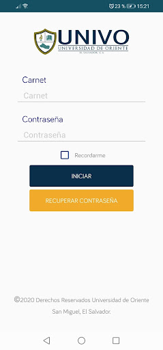 Android application UNIVO APP screenshort