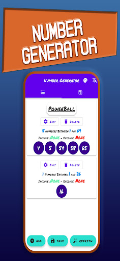 Android application Number Generator screenshort