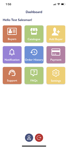 Storimart Salesman Ordering Screen 2
