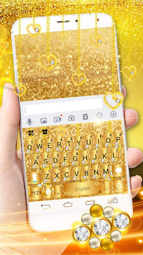 Android application Luxury Gold Keyboard Theme screenshort
