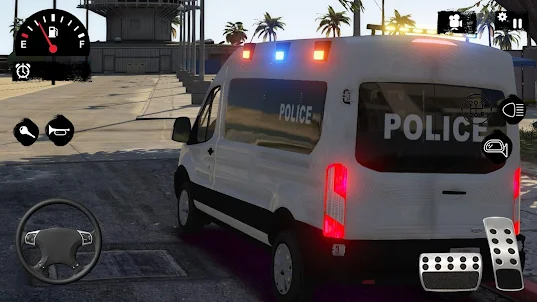 Police Van Crime Chase Game 3D