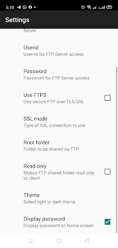 smart FTP server Screen 3