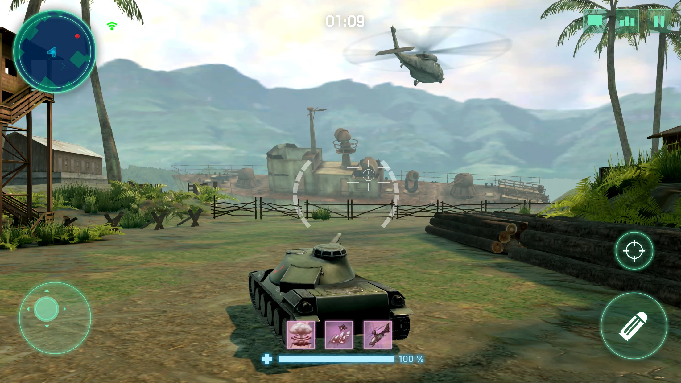 An exciting war tank battle simulation game