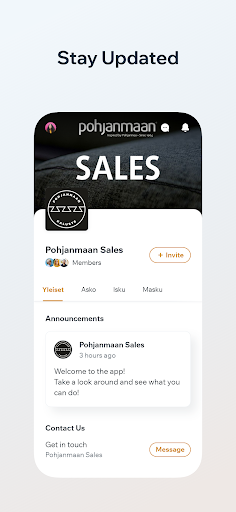 Android application Pohjanmaan Sales screenshort