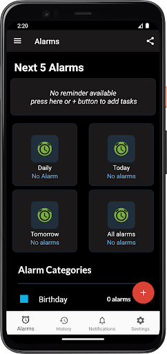 Pro Reminder app Screen 2