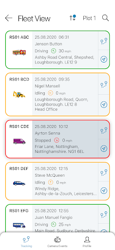 Android application Cloud Telematics screenshort
