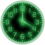 Green Glow Code Clock Widget icon