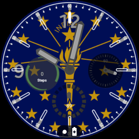 Android application Indiana Flag Watchface screenshort