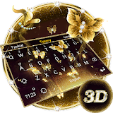 3D Golden Butterfly Theme&Emoji Keyboard icon