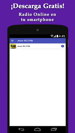 Android application Amor FM Radio - Radio Online screenshort