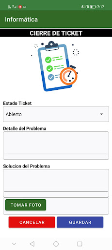 Android application GRL-SOPORTE screenshort