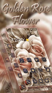 Golden Rose Flower Theme For PC installation