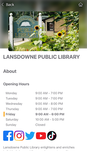 Screenshot of Delaware County Libraries