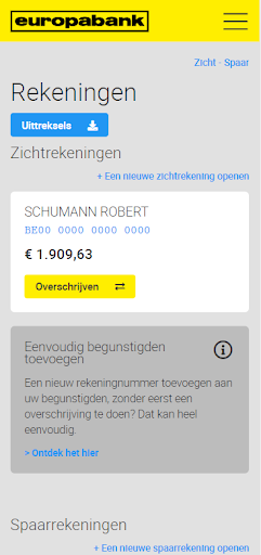 Europabank eb online Screen 2