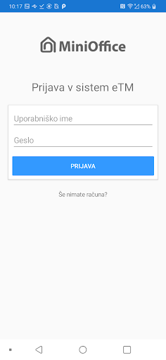 Android application MiniOffice Teren Asistent screenshort