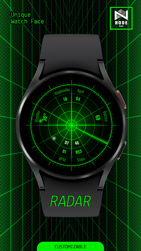 Screenshot of Radar Watch Face by Nodeshaper