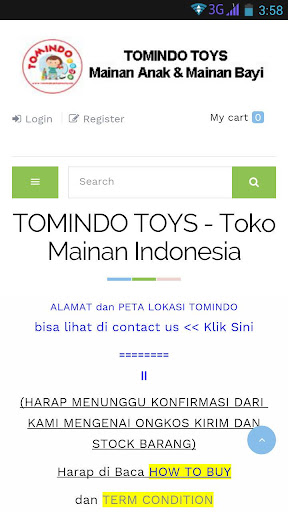 Android application Tomindo Toys screenshort