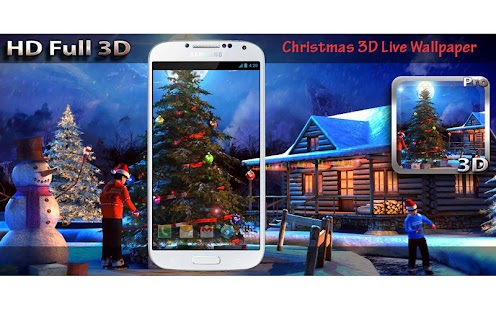 Рождественские 3D живые обои Скриншот