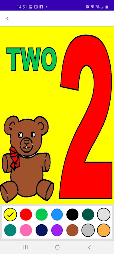 Android application Coloring and learning numbers screenshort