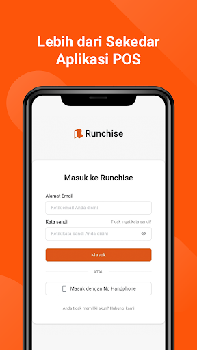Android application Runchise POS screenshort