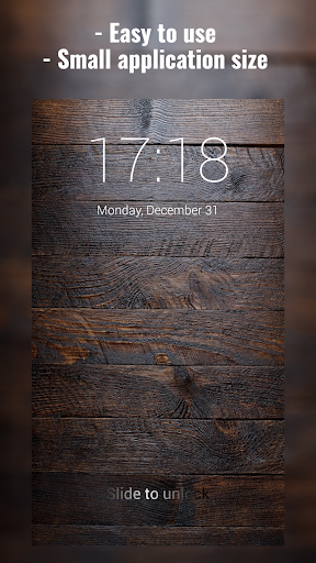 Android application Wood Lock Screen screenshort