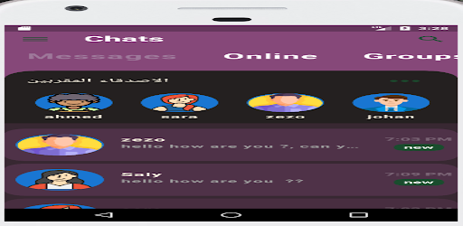 Romantic chat Screen 2