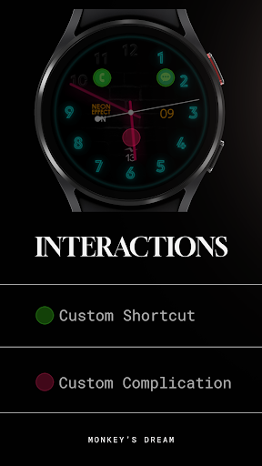 Neon analog watch face screenshot 7