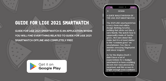 Guide for lige 2021 Smartwatch