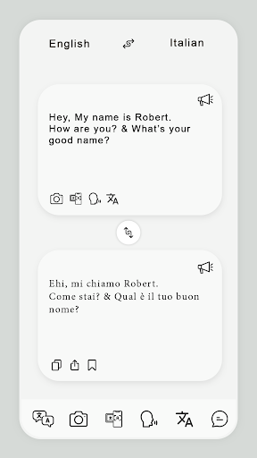 Android application Italian English Translate screenshort