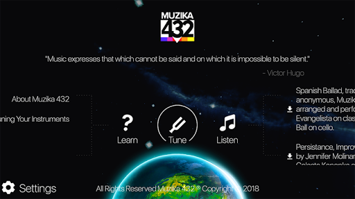 Android application Muzika432 Tuner screenshort