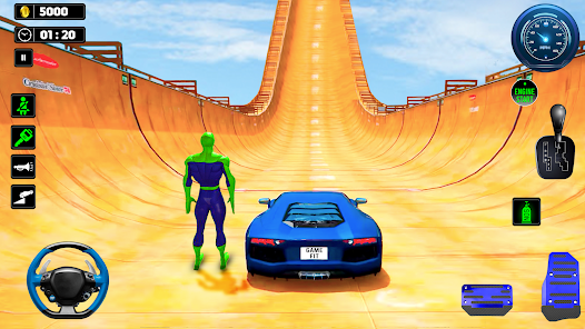 Screenshot 15 Mega Ramps Car Racing Games android