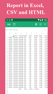 Download Timesheet – Time Tracking Pro (Hack + MOD, Unlocked All Unlimited Everything / VIP ) App 4