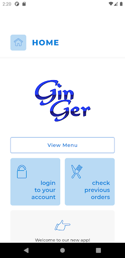 Android application Ginger Indian Street Food screenshort