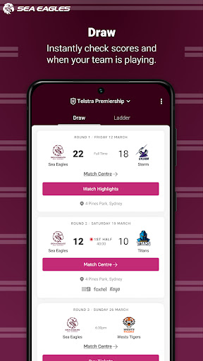 Manly-Warringah Sea Eagles Screen 3