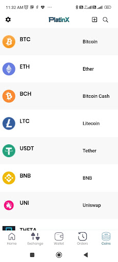 Android application PlatinX Indian Crypto Exchange screenshort
