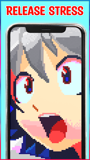 Anime Manga Pixel Art Coloring Screen 2