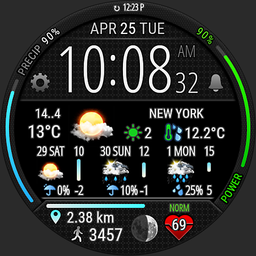 Digital Weather Watch face P4 logo