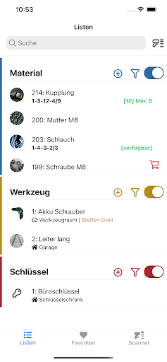 Android application Lager im Griff edu screenshort